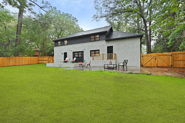 120 Live Oak Rd, Summerville, SC 29485 - back of property with a lawn, a gate, a patio, and a fenced backyard