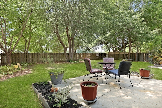 view of patio / terrace featuring outdoor dining space