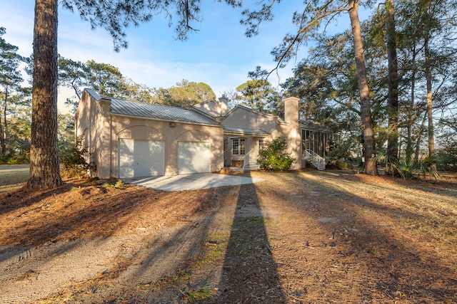 view of front of house featuring a garage