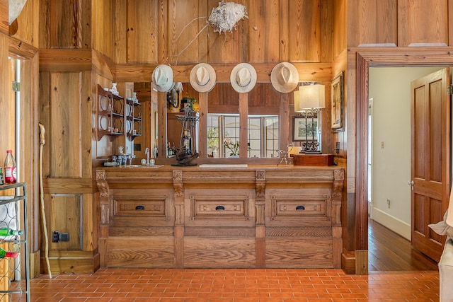 kitchen with sink and wood-type flooring