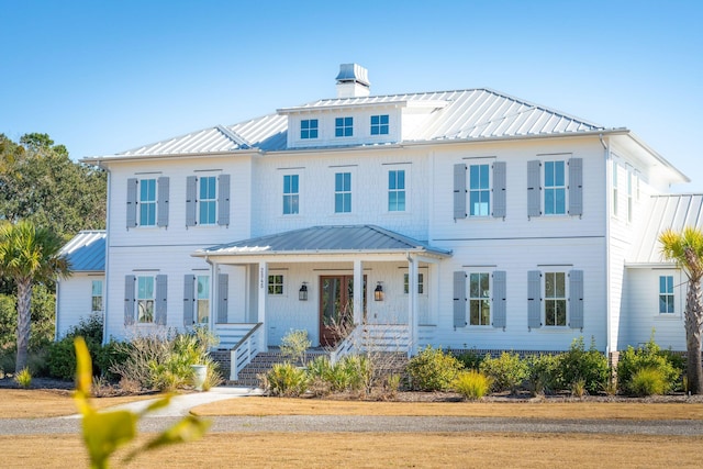 view of front of home with covered porch