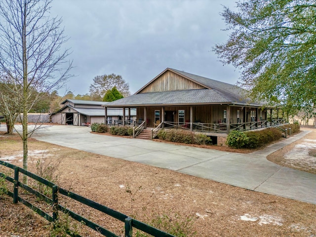 farmhouse with a porch