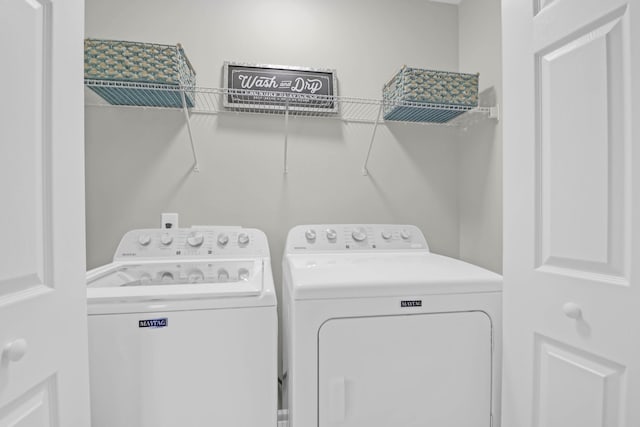 laundry room featuring independent washer and dryer