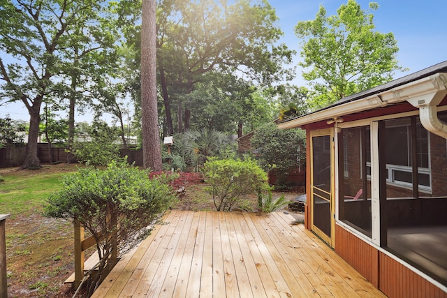 view of wooden deck