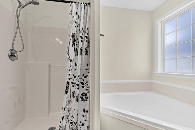2919 Fernwood Dr, North Charleston, SC 29406 - full bath featuring a garden tub and a shower stall