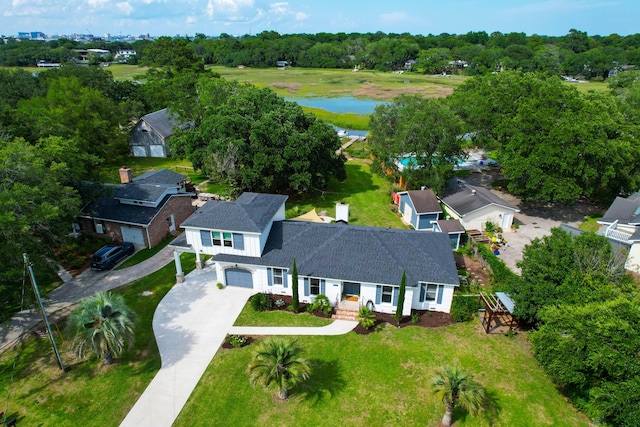 1468 N Relyea Ave, Charleston, SC 29412 - view from above of property featuring a large body of water and a tree filled landscape