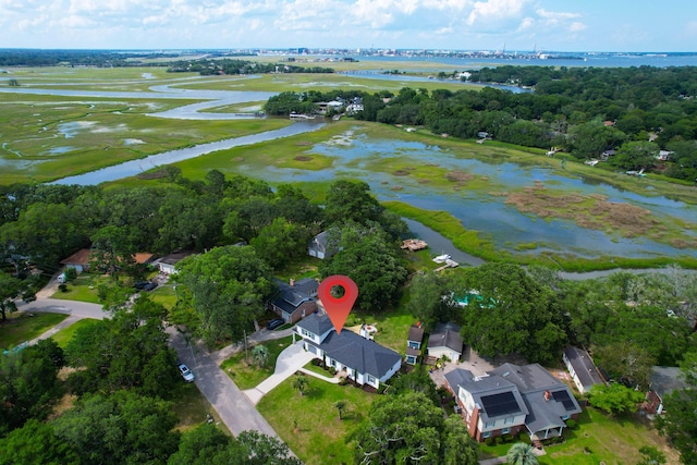 1468 N Relyea Ave, Charleston, SC 29412 - aerial overview of property's location with a nearby body of water and nearby suburban area