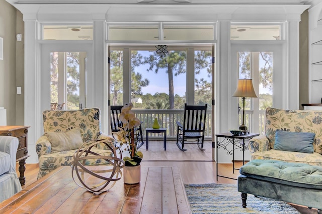 view of sunroom / solarium