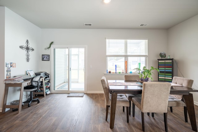127 William Clark Blvd, Santee, SC 29142 - dining room featuring baseboards, wood finished floors, healthy amount of natural light, and an office area