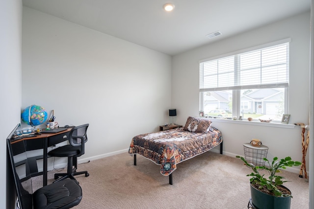 bedroom with carpet floors