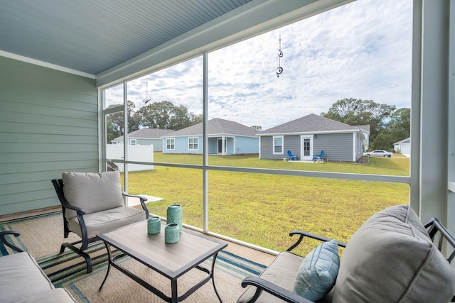 view of sunroom / solarium