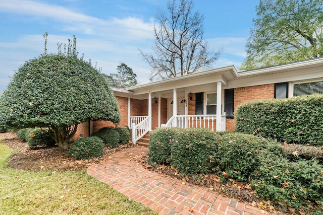 view of front of home with a porch