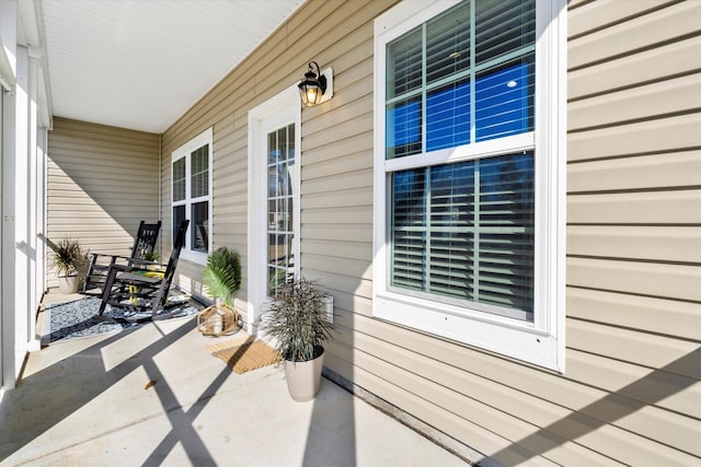 view of patio with covered porch