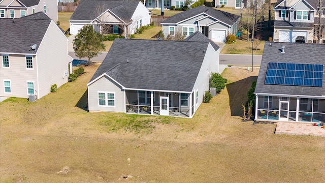 aerial view featuring a residential view