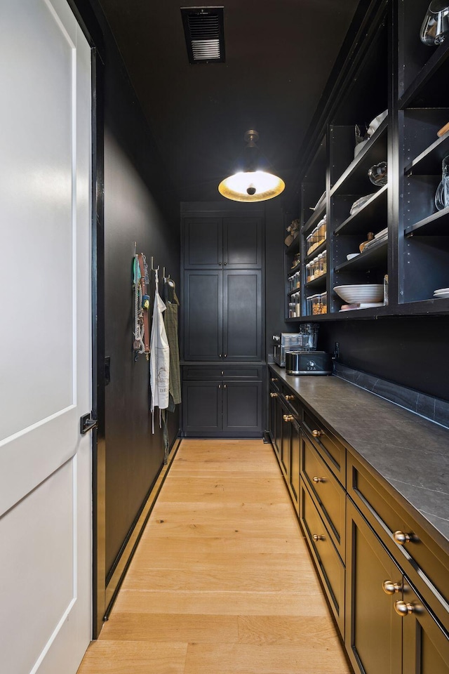 interior space featuring light hardwood / wood-style flooring