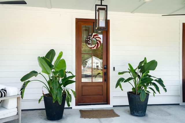 view of doorway to property