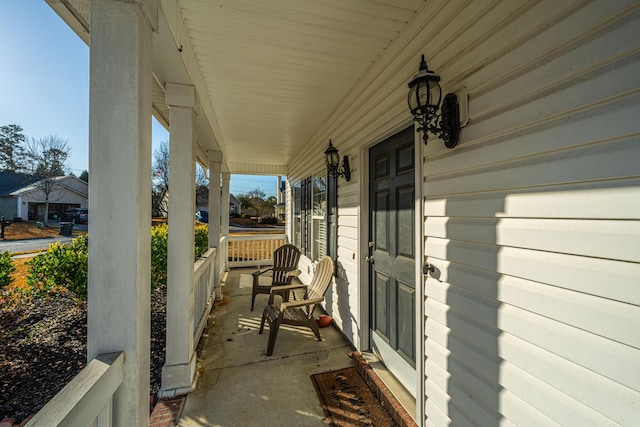 view of patio with covered porch