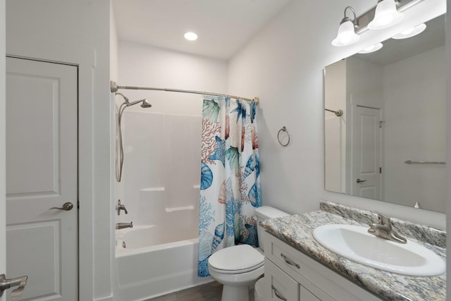 31 W 9th St, Folly Beach, SC 29439 - full bathroom featuring vanity and shower / bath combo with shower curtain