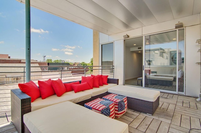 exterior space with an outdoor hangout area