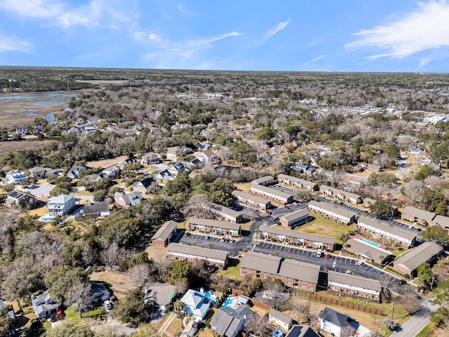 aerial view featuring a residential view