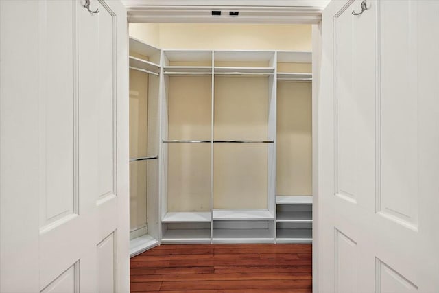 spacious closet with wood-type flooring