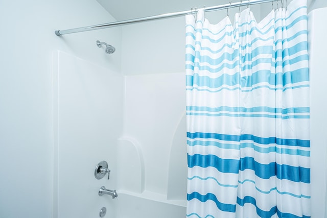 5442 Clearview Dr, North Charleston, SC 29420 - bathroom featuring shower / tub combo with curtain