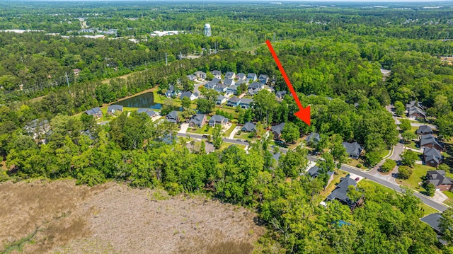 5442 Clearview Dr, North Charleston, SC 29420 - aerial view of property and surrounding area with a forest and nearby suburban area