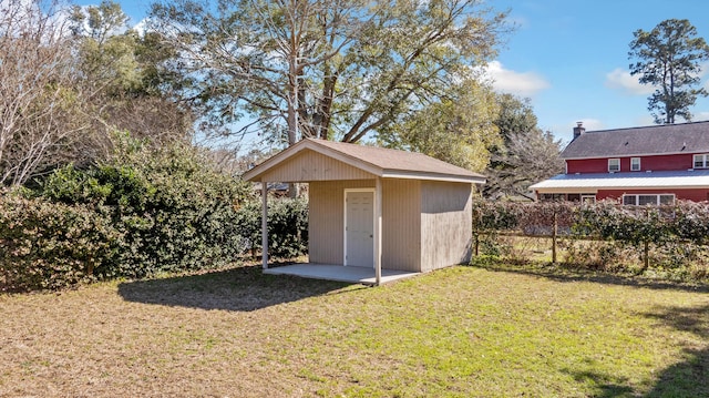 view of shed