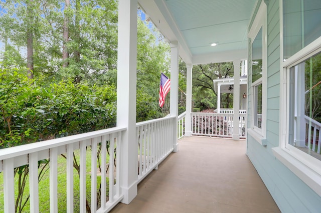 balcony with covered porch