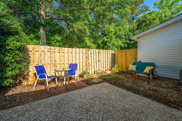 view of patio / terrace featuring a fenced backyard