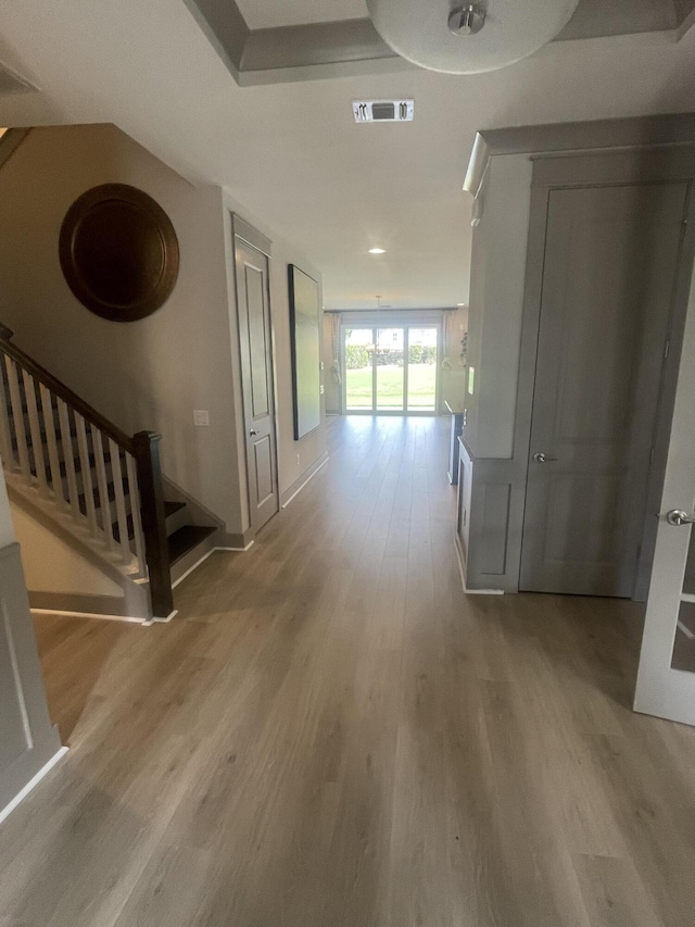 118 Magnolia House Dr, Summerville, SC 29486 - hall with light wood-style floors, stairway, and baseboards