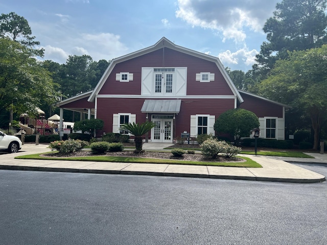 view of property with french doors