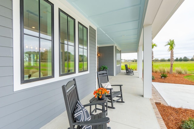 view of patio with a porch