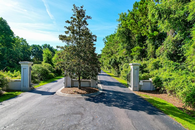 view of street featuring a gated entry