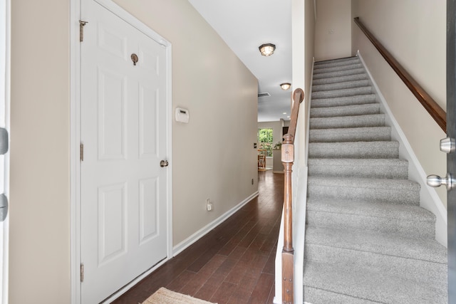 826 Bibury Ct, Charleston, SC 29414 - stairs with wood finished floors and baseboards