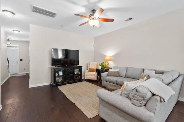 826 Bibury Ct, Charleston, SC 29414 - living area featuring a ceiling fan, baseboards, and wood finished floors
