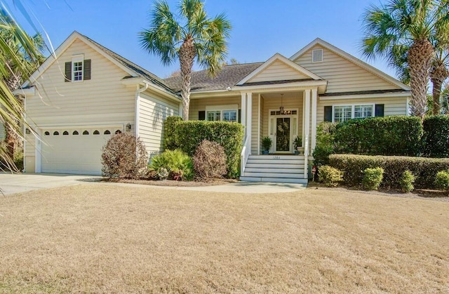 view of front of house with a garage and driveway