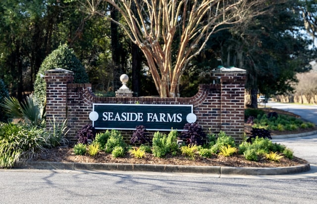 view of community sign