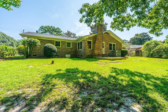 2847 Limestone Blvd, Charleston, SC 29414 - rear view of property featuring a chimney, crawl space, and brick siding