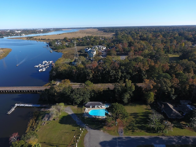 2847 Limestone Blvd, Charleston, SC 29414 - aerial view of property and surrounding area featuring a large body of water and a pool