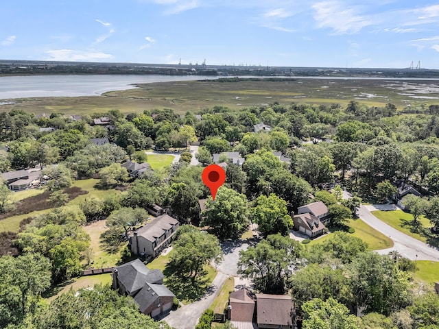 drone / aerial view of a large body of water