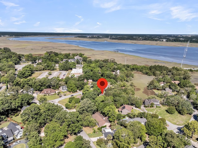 aerial view of a large body of water