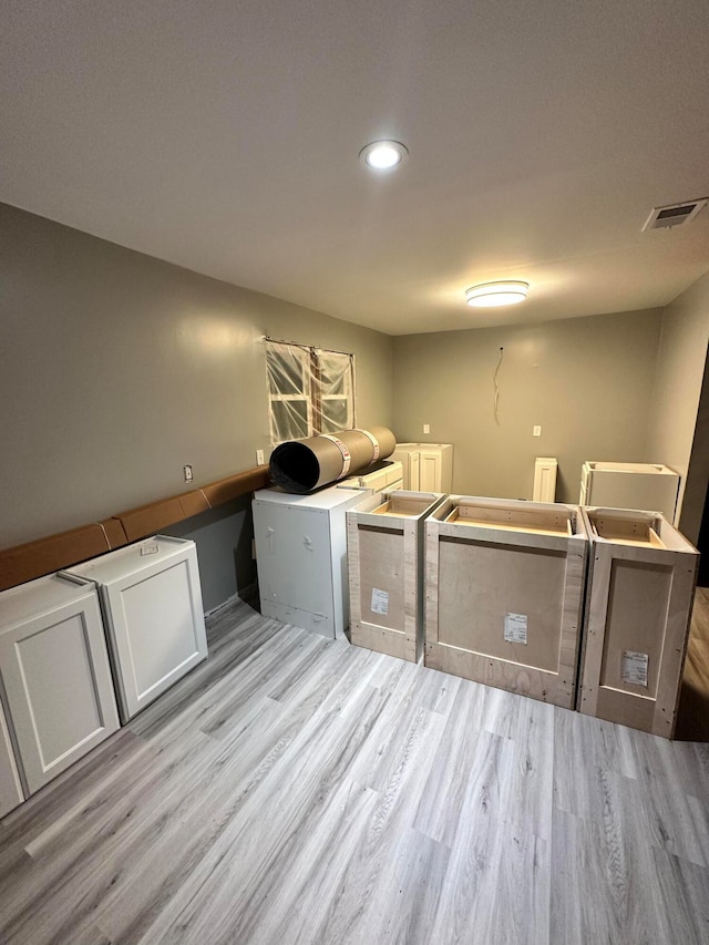 washroom featuring light wood-type flooring