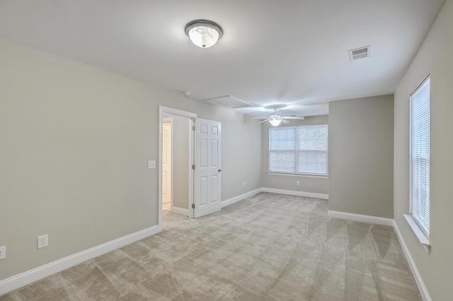 view of carpeted spare room