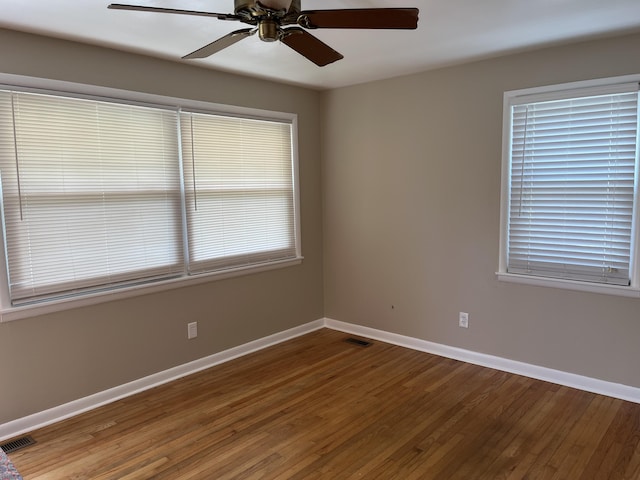 105 Pandora Dr, Goose Creek, SC 29445 - unfurnished room with baseboards, wood finished floors, and a ceiling fan