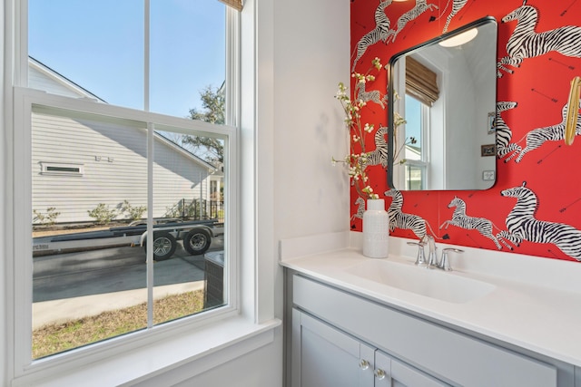 bathroom with vanity