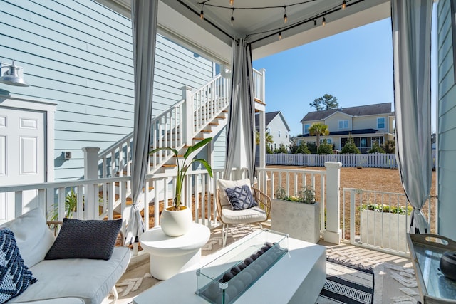 view of patio / terrace with an outdoor living space