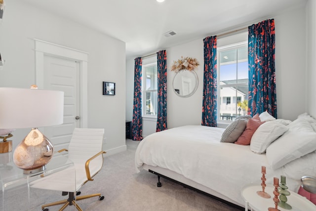 view of carpeted bedroom