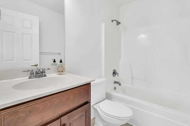 4823 Shady Tree Ln, Summerville, SC 29485 - bathroom featuring toilet, vanity, and washtub / shower combination
