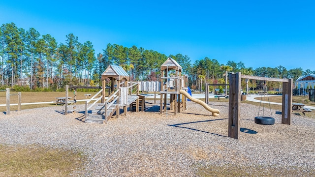 view of jungle gym